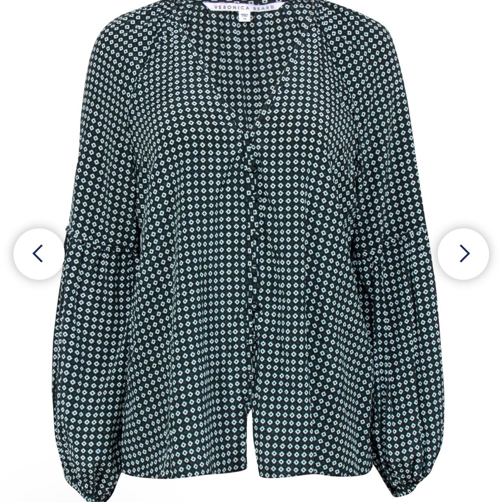 Black and White Patterned Women's Top